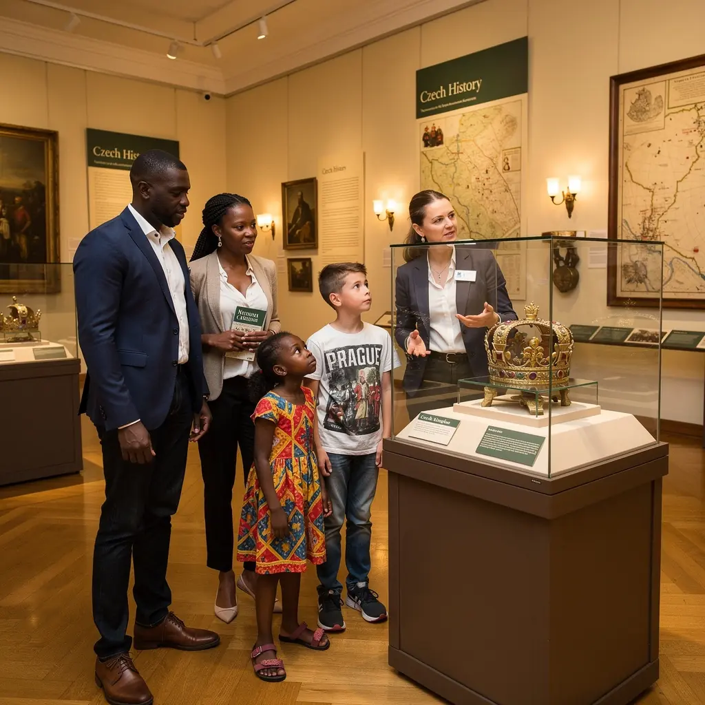 Západ slunce nad Pražským hradem, symbol české kultury.